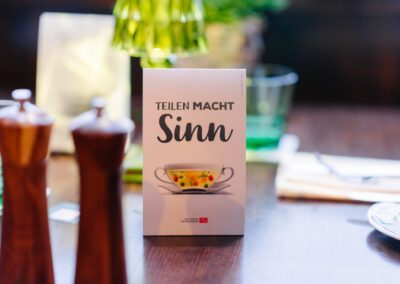 Suppe mit Sinn Tischaufsteller